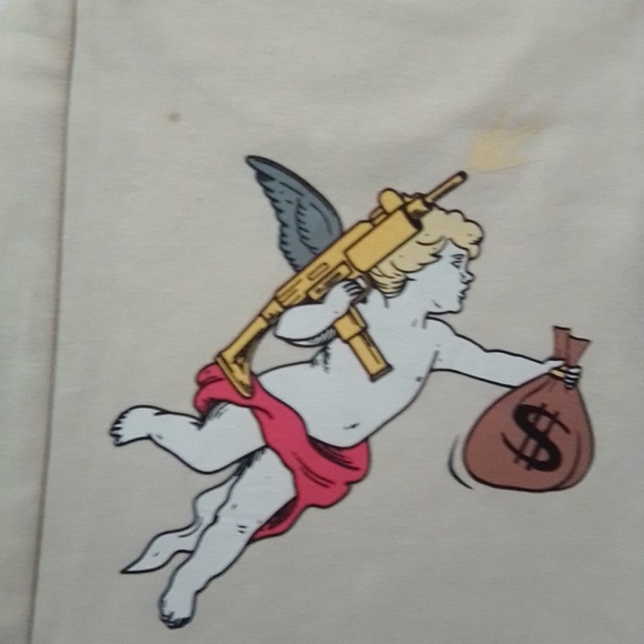 #0424 Mens Authentic Garments "Rich Til Death" Shorts Size Medium - Picture 12 of 16